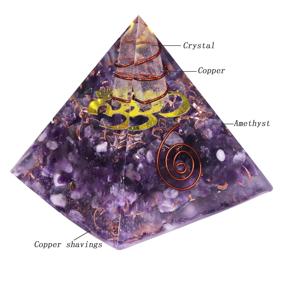 Orgonite Energy Amethyst Pyramid