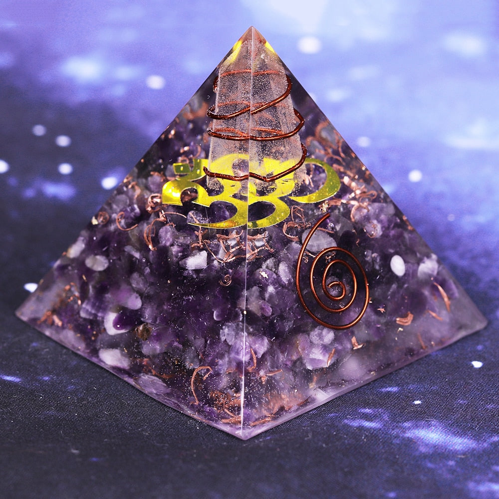 Orgonite Energy Amethyst Pyramid